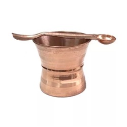 Медный набор для пуджи, Copper Tamba Pooja Panch Patra with Achmani Pali Spoon, произв. Saubhagya