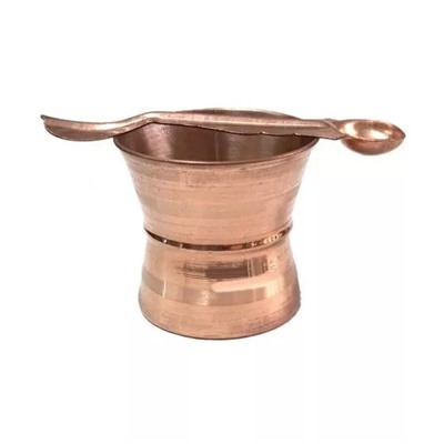 Медный набор для пуджи, Copper Tamba Pooja Panch Patra with Achmani Pali Spoon, произв. Saubhagya