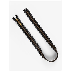 Молния металлическая, №3, неразъёмная, замок автомат, 60 см, чёрная