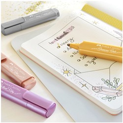 Текстовыделитель Faber-Castell "TL 46 Metallic" мерцающий серебряный, 1-5мм