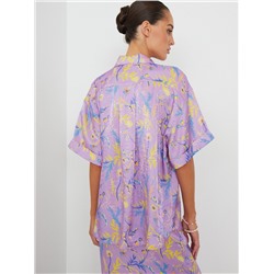 Рубашка oversize с укороченным рукавом