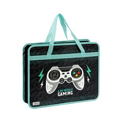 Папка с ручками А4 ArtSpace "Gamer", пластик, на молнии, 80мм