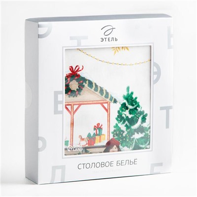 Скатерть новогодняя «Этель. Новогодняя ярмарка», d=150 ± 3 см с ГМВО, 100% хлопок, саржа 190 г/м²
