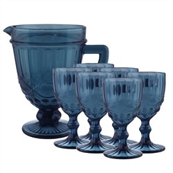 588-434 Набор графин и 6 бокалов 250 мл в под.уп.(х4) Синий