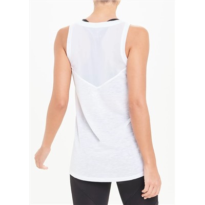 Souluxe White Maybe Later Slogan Gym Vest