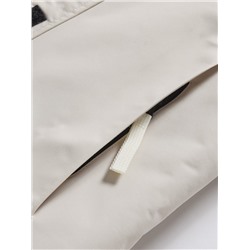 Парка зимняя подростковая для девочки с капюшоном и мехом бежевого цвета 9534B