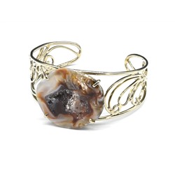 Браслет с жеодами агата бразильского, 17,5см.