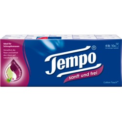 Tempo Носовой платок sanftиfrei 10x9St, 90 шт