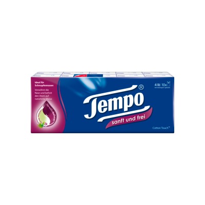 Tempo Носовой платок sanftиfrei 10x9St, 90 шт