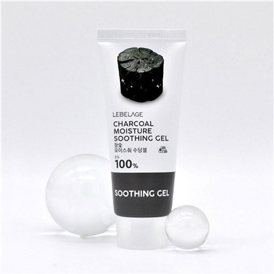 Lebelage Уценка Успокаивающий гель на основе экстракта древесного угля / Charcoal Moisture Soothing Gel, 100 мл