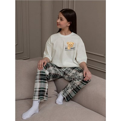 Детский костюм для девочки Мишель-1 КД-390 / зелёный