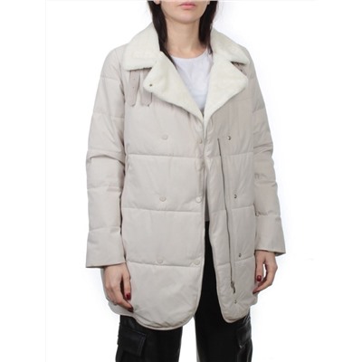 S24-236 LT. BEIGE Куртка демисезонная женская (100 гр. холлофайбер)