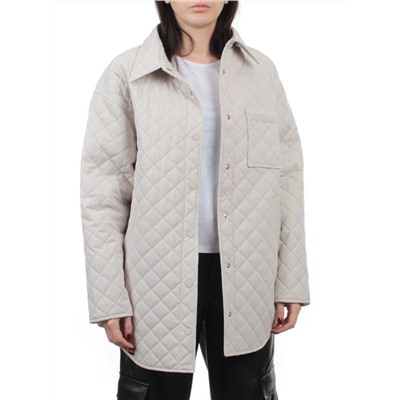 H24-018 LT. BEIGE Куртка демисезонная женская (100 гр. холлофайбер)
