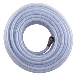 Шланг пневматический ПВХ, 10 x 16 мм, 18 бар, армированный, прозрачный, быстросъемное соединение, 30 м Stels