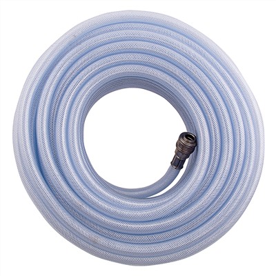 Шланг пневматический ПВХ, 10 x 16 мм, 18 бар, армированный, прозрачный, быстросъемное соединение, 30 м Stels