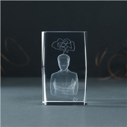 Фигурка стекло прямоугольник «Мыслитель», 5×5×8 см
