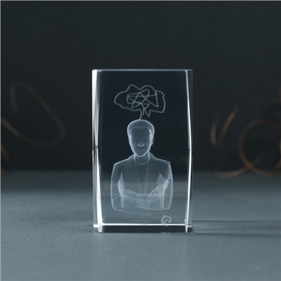 Фигурка стекло прямоугольник «Мыслитель», 5×5×8 см