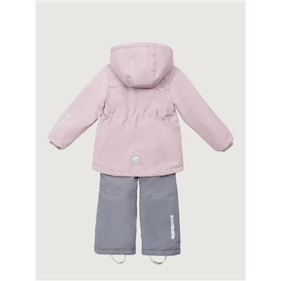 Комплект утеплённый для девочки NIKASTYLE 7м2225 Пудра серый