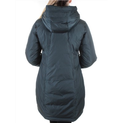 227-1 GRAY/GREEN Пальто женское зимнее Snow Grace