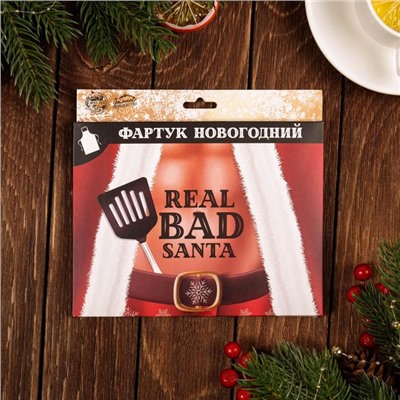 Фартук новогодний, Новый год Real Bad Santa 50 х 70 см