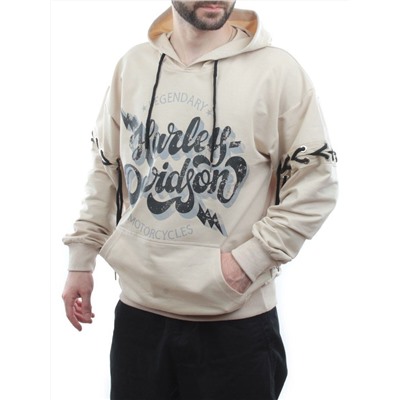 11031 BEIGE Толстовка мужская (75% хлопок, 20% полиэстер, 5% спандекс)