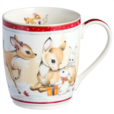 КРУЖКА LEFARD "С НОВЫМ ГОДОМ!" 300 МЛ КРАСНАЯ (КОР=36ШТ.)