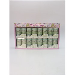 Набор декоративного скотча 10 шт. "Flower power", green, шоу-бокс 8 шт.