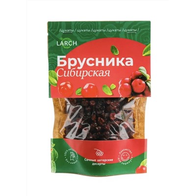 Цукаты Брусника сибирская  / дой пак / 50 г / LARCH