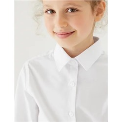 3pk Girls' Slim Fit Easy Iron School Shirts (2-16 Yrs)