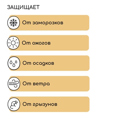 Чехол для растений, трапеция на шнурках, 75×70 см, спанбонд с УФ-стабилизатором, плотность 60 г/м²