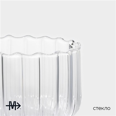 Стакан Magistro «Полоска», 260 мл, 7.6×9 см, стекло, прозрачный