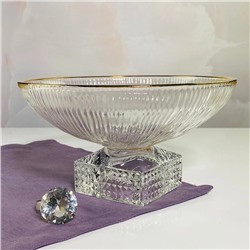 200-130 Фруктовница 21,5см на ножке в под.уп. (х12)Стекло