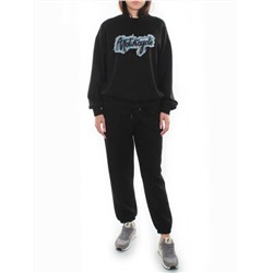 3410/3411 BLACK Костюм спортивный женский (95% хлопок, 5% эластан)
