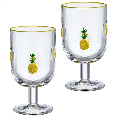НАБОР БОКАЛОВ ДЛЯ ВИНА "FRUITY PINEAPPLE" ИЗ 2 ШТ. 350 МЛ
