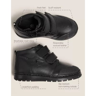 Kids' Leather Dinosaur School Shoes (8 Small - 1 Large)