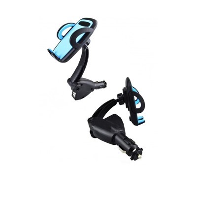 Держатель для телефона HС-006+2 USB автомобильный (24) оптом