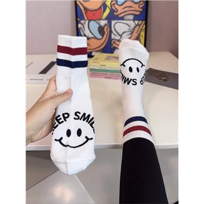Goods for men and women, cotton knee socks, shark, trousers, internet celebrity, mid-length
