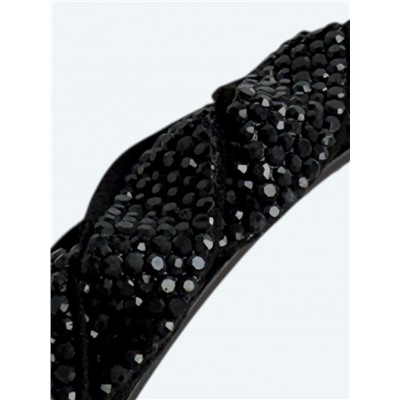 Ободок косичка для волос со стразами Арт ОБ6А/005