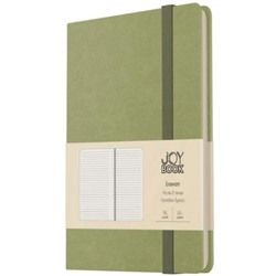 Блокнот А6-  96л линия "Joy Book. Чай матча" на резинке, кожзам БДБЛ6964407 Эксмо