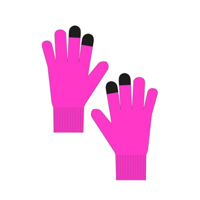 Перчатки для девочки, 2 пары в комплекте