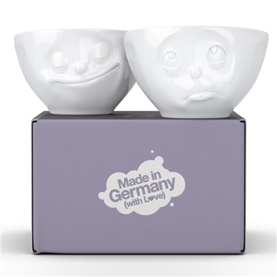 Набор чаш Happy & Oh please, 200 мл, белый, 2 шт.