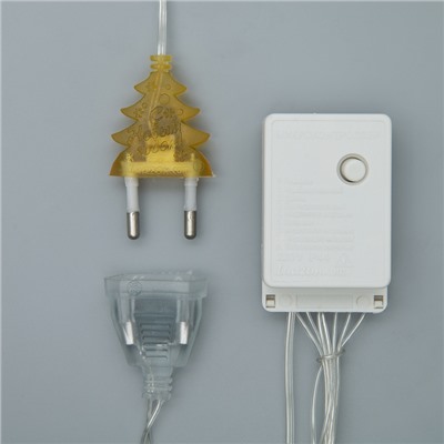 УЦЕНКА ЗАНАВЕС, УМС вилка, Ш:1.5 м, В:1 м, Н.С. LED-180-220V, 8 режимов, ЖЕЛТЫЙ