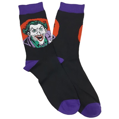 09509 DC Comics | Носки "Джокер" р-р 36-40 (сиреневый контраст)