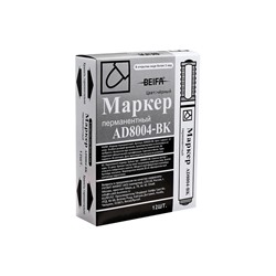 Маркер перманентный Beifa Office, 2.0 мм, чёрный