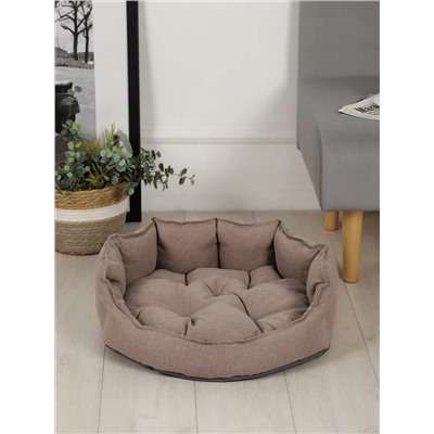 Лежанка для кошек и собак 50×60 с бортиками LDZR, рогожка, оксфорд, износостойкая, Bio-Line