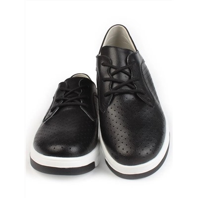 03-B6031 BLACK Полуботинки женские (натуральная кожа)