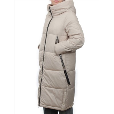 868 LT. BEIGE Пальто зимнее женское (170 гр. холлофайбер)