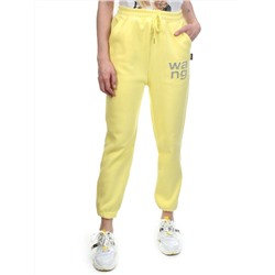 06 YELLOW Брюки спортивные женские на флисе (100% хлопок) 7986