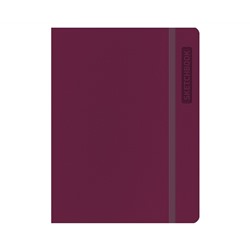 Скетчбук для акварели 40л., А5 BG "Bright. Berry", кожзам, на резинке, 200г/м2