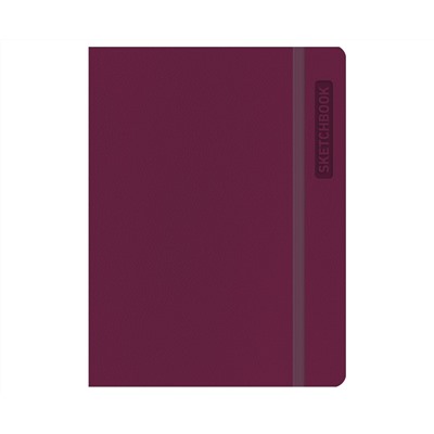 Скетчбук для акварели 40л., А5 BG "Bright. Berry", кожзам, на резинке, 200г/м2